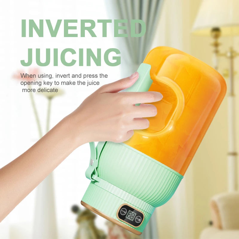 1000ML Portable Juicer Blender Fruit Juicer USB Charging Lemon Orange Fruit Juicing Cup Smoothie Blender Machine Kitchen Tools